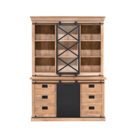 Vitrinekast Lotte 160 cm - naturel