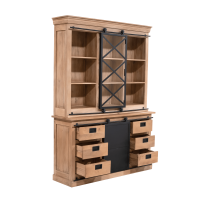 Vitrinekast Lotte 160 cm - naturel