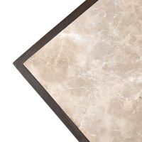 Salontafel Moos 80 cm - donkerbruin/marmer