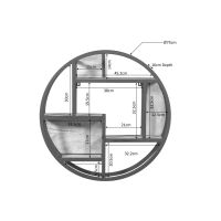 Starfurn Wandrek Dakota rond ø75 cm - naturel
