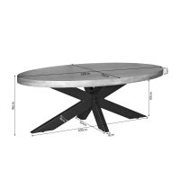 Starfurn Salontafel Dakota ovaal 130 cm - naturel