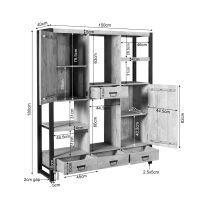 Starfurn Vakkenkast Britt 150 cm - naturel