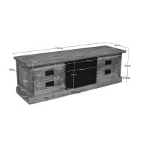 Starfurn Tv meubel Noa 155 cm - naturel