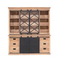 Starfurn Vitrinekast Fresno XXL 200 cm - naturel