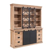 Starfurn Vitrinekast Fresno XXL 200 cm - naturel