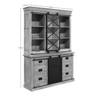 Starfurn Vitrinekast Fresno 160 cm - naturel