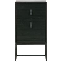 Zola nachtkastje met lade en deur zwart