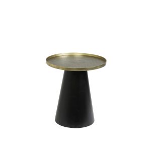 Popeta ronde bijzettafel Ø50 cm - antiek brons/zwart