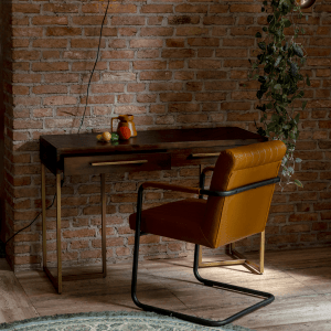 Class console table/sidetable 120 cm bruin/goud van het woonmerk Dutchbone