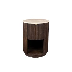 Marlow bijzettafel/nachtkastje - donkerbruin