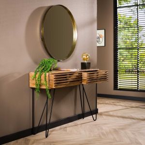 Odila kaptafel 2L 120 cm mangohout van het woonmerk Fraaai