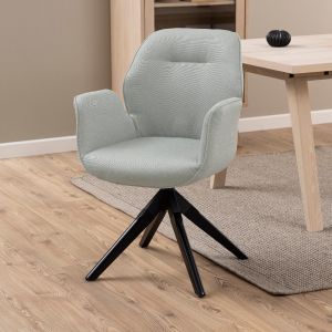 Luma terugdraai armstoel | zwart oak onderstel | stof Town