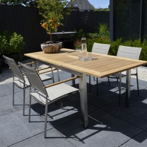 Tuinstoel Marmaris RVS Taupe