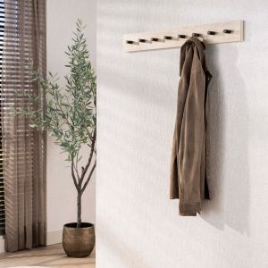 Bruno kapstok 8 haken keramiek - beige