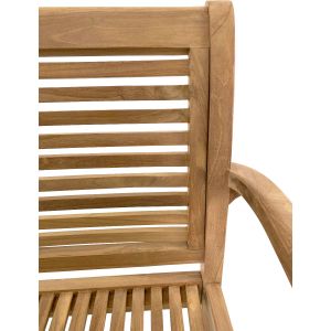 Stripe tuinbank teak 142 cm - bruin