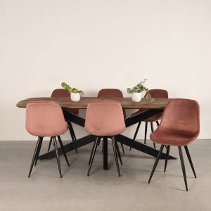 Zane eettafel 160x100x76 cm - espresso mangohout