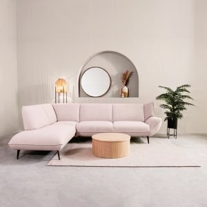 Pesaro 2,5-zitsbank ottoman links - naturel