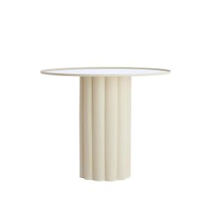 Rosario bijzettafel ø91,5x75 cm spiegel - helder+crème