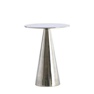 Leova bijzettafel ø39x51 cm - nikkel