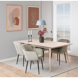 Nøra Lior armstoel | zwart metaal onderstel | stof Vic