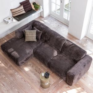 Cloud chaise longue links geweven chenille