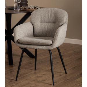 Vanna armstoelen | zwart metaal onderstel | stof Alea