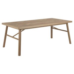 Nøra Kenya rechthoekige eettafel 200x100x75 cm | eikenfineer onderstel | mat eiken in visgraatpatroon - naturel