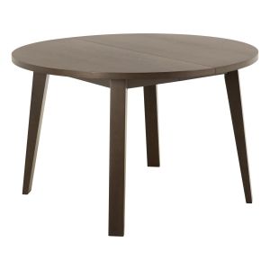 Nøra Vincent ronde uitschuiftafel Ø120x75 cm | eikenfineer - donkerbruin (exclusief planken)