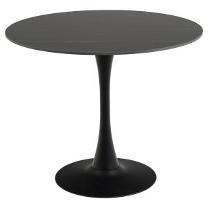 Nøra Michelle ronde eettafel Ø90x75 cm | metaal onderstel | keramiek - zwart