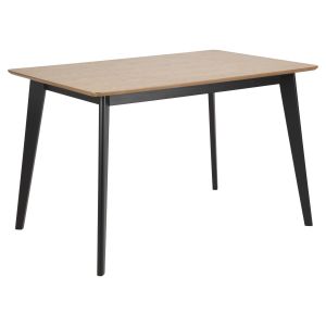 Nøra Alicia rechthoekige eettafel 120x80x76 cm | eikenfineer - zwart/naturel