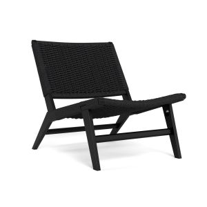 Nøra Jordan fauteuil | zwart eikenhout onderstel | vlechtwerk