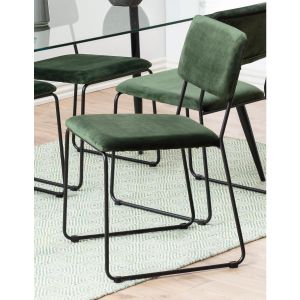 Novo eetkamerstoel | zwart metaal onderstel | stof Vic