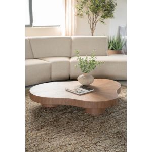 Eleonora Bobbie salontafel organisch hout - lichtbruin