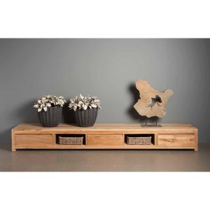 Tower Living Corona tv-meubel - 300 cm - bruin