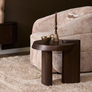 Starfurn Bijzettafel Rava 50 cm - donkerbruin