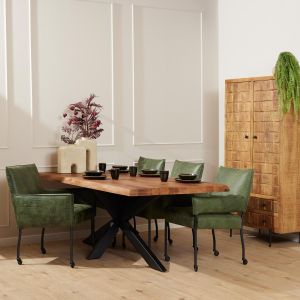 Rechthoekige boomstamtafel Boston - 180 cm - naturel