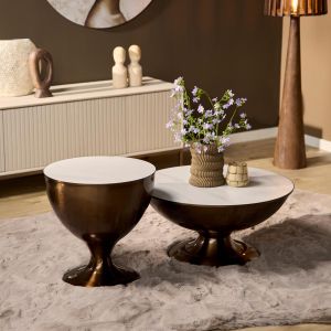 Salontafel Ava set van 2 - brons