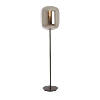 Light & Living Julia vloerlamp - glas smoke zwart