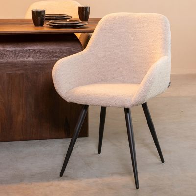 Fender eetkamerstoel bouclé van het woonmerk Label51