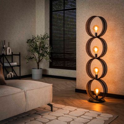 Fraaai Guus vloerlamp 4L ring geperforeerd - charcoal