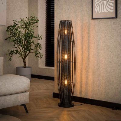 Fraaai Demi vloerlamp 120 3L - charcoal