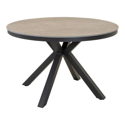 Davos eettafel Ø118 cm - matt antraciet
