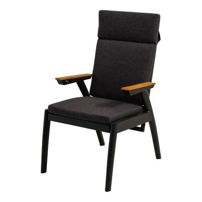 Florence alu stoel - zwart