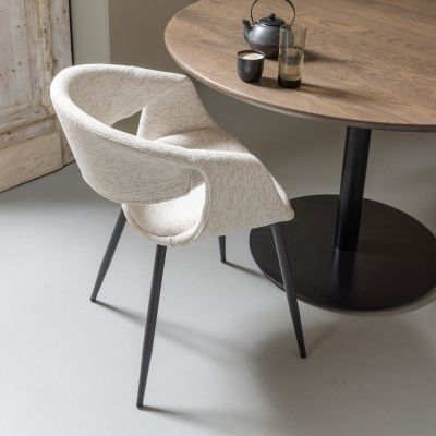 Woood Yossi eetkamerstoel naturel met metalen poot