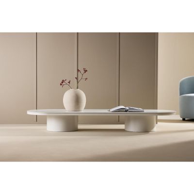 Svea Antonio ovale salontafel - 60 x 190 cm - beige