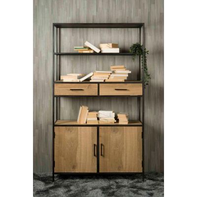 Tower Living Luna boekenkast - 115 cm - bruin