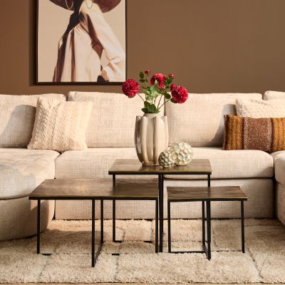 Starfurn Joelle salontafel set van 3 - cognac