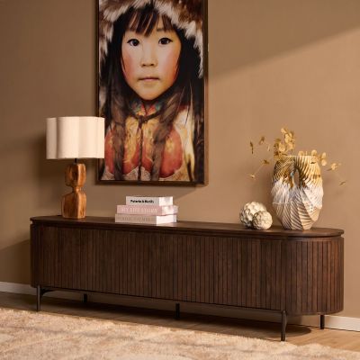 Starfurn Tv-meubel Solana mangohout 210 cm - bruin
