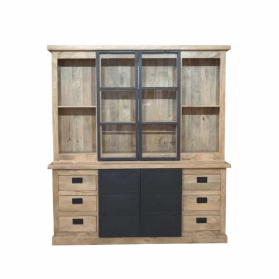 Starfurn Vitrinekast Noa 200 cm - naturel